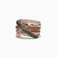 14K Rose Gold Black, Brown and White Diamond Ring, 1.47 TCW on Sale