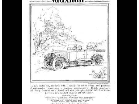 Vauxhall 20-60. Original Vintage Advert From September 28th, 1927. Online