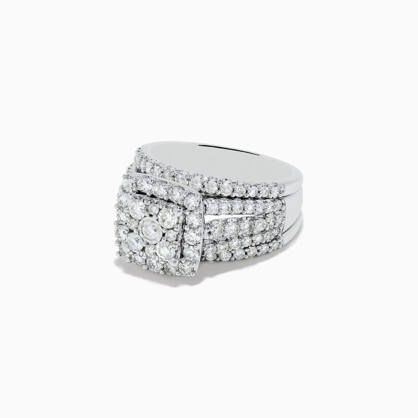 Bouquet 14K White Gold Diamond Ring Set Hot on Sale