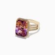 14K Yellow Gold Ametrine and Diamond Ring Online Sale