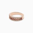 14K Rose Gold Espresso and White Diamond Ring, .89 TCW Cheap