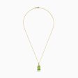 14K Yellow Gold Lemon Quartz and Diamond Pendant Online Sale