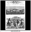 The Zulu War, Encampment First Dragoon Guards   Native Contingent. Antique Print, Wood Engraving, The Graphic Front Page, June 14th, 1879. Online Hot Sale