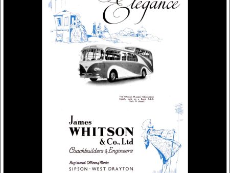 Whitson Observation Coach. Original Vintage Advert From February, 1952. Online Hot Sale