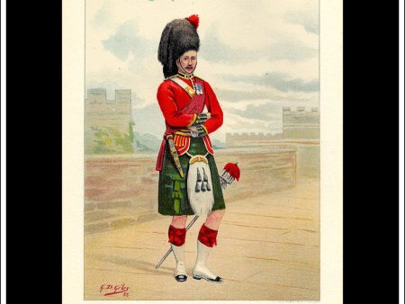 The 42nd The Black Watch (Royal Highlanders), Her Majesty s Army. Antique Print c. 1890. Fashion