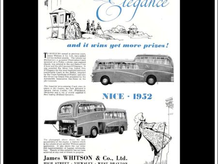 Whitson Observation Coach. Original Vintage Advert From October, 1952. Cheap