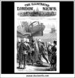 The Zulu War, Embarkation Of The 91st Highlanders At Southampton. Antique Print, Wood Engraving, The Illustrated London News Front Page, March 1st, 1879. Sale