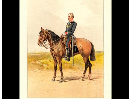 The Queens Own Royal Regiment Staffordshire Yeomanry, Her Majesty s Army. Antique Print c. 1890. Hot on Sale