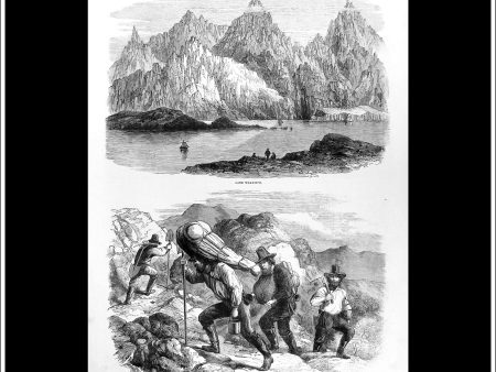 Sketches From The New Zealand Gold Fields. Antique Print, Wood Engraving, The Illustrated London News Front Page, November 14th, 1863. Fashion