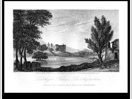 Linlithgow Palace, Linlithgowshire, Scotland. Antique Print, Copper Plate Engraving 1818. For Discount