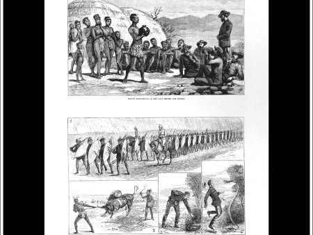 The Zulu War. Antique Print, Wood Engraving, The Graphic Front Page, March 15th, 1879. Online