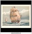 A 74-Gun Ship-Of-The-Line About 1794, Her Majesty s Navy. Antique Print c. 1870. on Sale