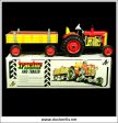 Zetor Tractor & Trailer (Red). Tin Plate Toy, Kovap, Czech Republic. Online Hot Sale