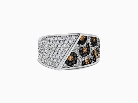 14K 2-Tone Gold Black, Espresso and White Diamond Ring, 1.67 TCW For Cheap