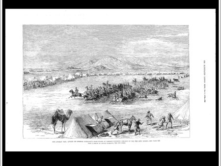 The Afghan War: Attack On General Biddulph s Rear Guard At Khushk-I-Nakhud, Charge Of The Third Horse. Antique Print, Wood Engraving, The Illustrated London News Full Page, May 3rd, 1879. For Discount