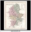 Map Of Staffordshire, England. Antique Print, Steel Engraving c. 1846. Online Sale