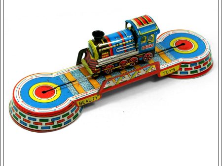 Wonder Locomotive, Tin Plate Clockwork   Wind-Up Novelty Toy, Welby, India. Fashion