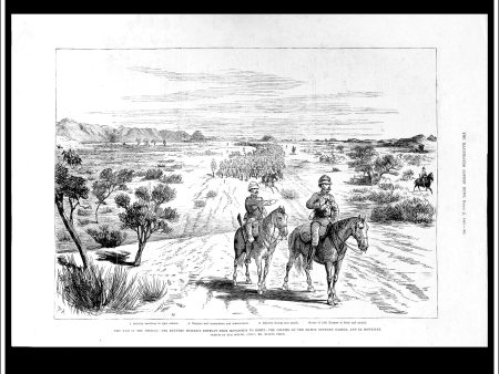 The War In Soudan, Sir Reevers Buller s Retreat From Metammeh To Korti. Antique Print, Wood Engraving, The Illustrated London News Full Page, March 21st, 1885. Hot on Sale