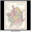 Map Of Monmouthshire, Wales. Antique Print, Steel Engraving c. 1846. Online