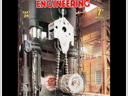 Wonders Of World Engineering Magazine No. 24. 1937. Cover - A Forging Being Shaped In A Hydraulic Press, For Discount