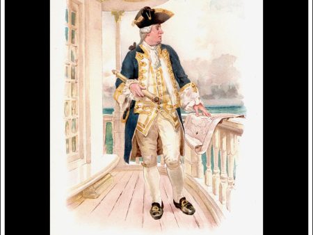 Admiral (18th Century), Her Majesty s Navy. Antique Print c. 1890. Hot on Sale