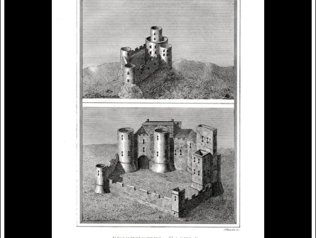 Tretower And Crickhowel Castle, Breconshire, Wales. Antique Print, Copper Plate Engraving 1805. For Cheap