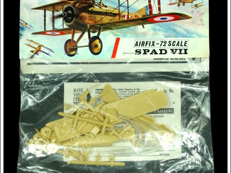 Airfix Spad S.P.A.D. VII 1:72 Scale Kit. Vintage Red Stripe Bag. Supply