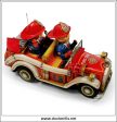 Antique Fire Car. Vintage 1950 s Tin Plate Battery Operated Novelty Toy Fire Engine, Nomura   Showa, Japan. Boxed. Online