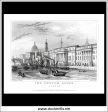 The Custom House, London, Middlesex, England. Antique Print, Steel Engraving c. 1846. Hot on Sale