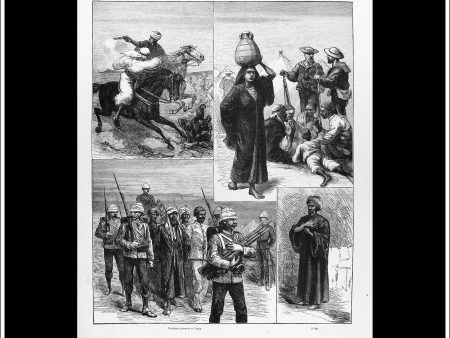 The War In Egypt: Sketches By Our Special Artist. Antique Print, Wood Engraving, The Illustrated London News Full Page, September 23rd, 1882. Cheap