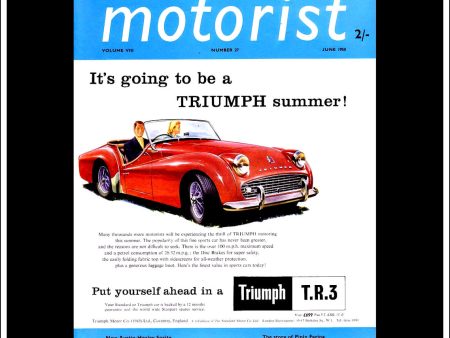 Triumph T.R.3 Cover Advert. Original Vintage Advert From June, 1958. For Sale