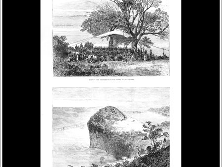 The Zulu War In South Africa. Reading The Ultimatum On The Banks Of The Tugela. Antique Print, Wood Engraving, The London Illustrated News Full Page, February 8th, 1879. Discount