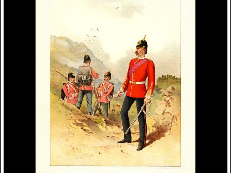 The 15th East Yorkshire, Her Majesty s Army. Antique Print c. 1890. Hot on Sale