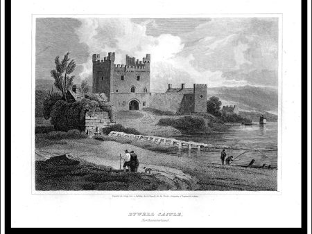 Bywell Castle, Northumberland, England. Antique Print, Copper Plate Engraving 1814 Supply