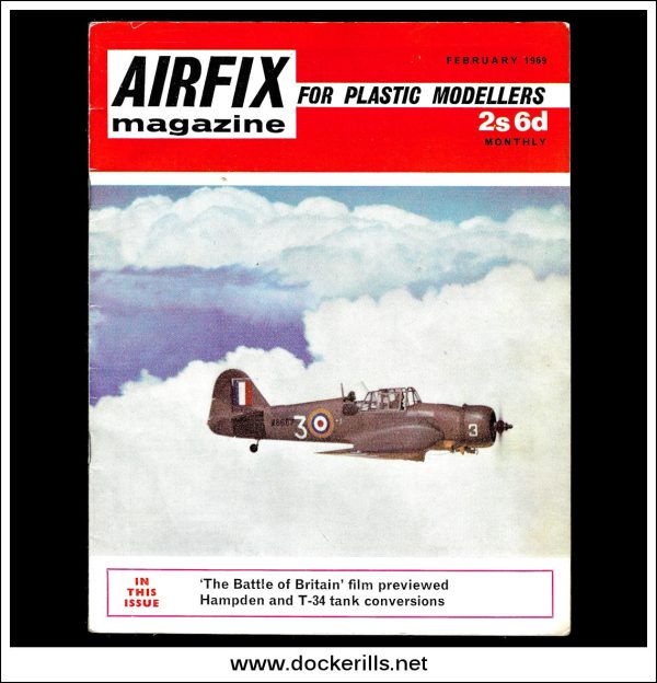 Airfix Magazine, February, 1969. Cover - Miles Master. Sale