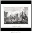 Aberbrothie (Arbroath) Abbey, Angushire, Scotland. Antique Print, Copper Plate Engraving 1806. [B] Cheap