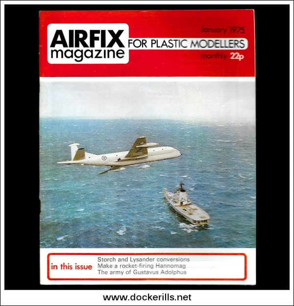 Airfix Magazine, January, 1975. Cover - Nimrod Flies Over The Soviet Helicopter Carrier Leningrad. Online Sale