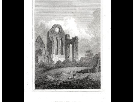 Aberbrothie (Arbroath) Abbey, Angushire, Scotland. Antique Print, Copper Plate Engraving 1806. [A] Online Hot Sale