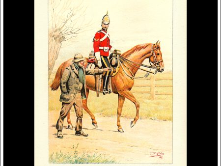 The (Royal) Dragoons, Her Majesty s Army. Antique Print c. 1890. Online Sale