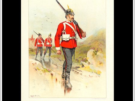 The 30th East Lancashire, Her Majesty s Army. Antique Print c. 1890. Sale