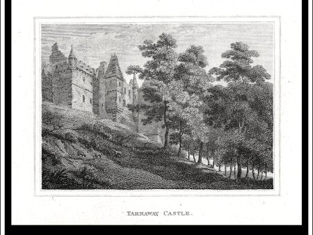 Tarnaway (Darnaway) Castle, Moray, Scotland. Antique Print, Copper Plate Engraving 1806. Sale