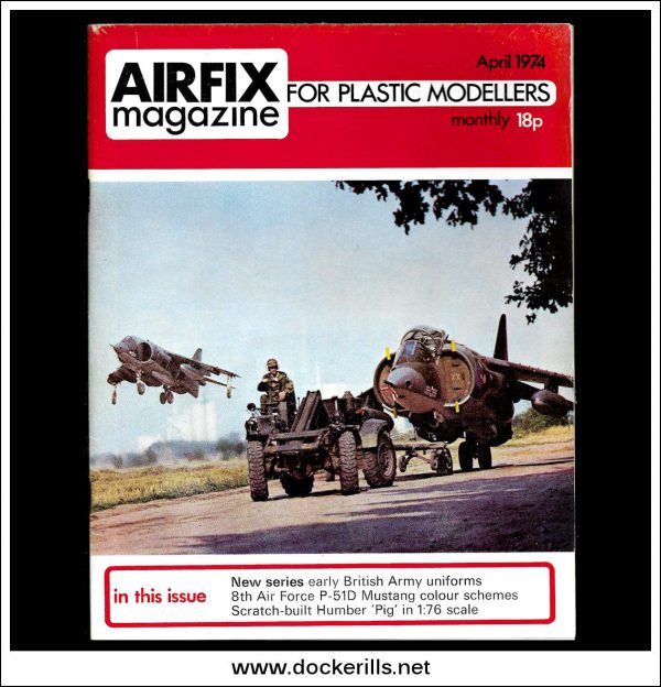 Airfix Magazine, April, 1974. Cover - Harrier Of No. 3 Squadron. on Sale