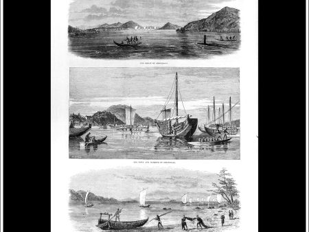 Scenes In Japan. Antique Print, Wood Engraving, The Illustrated London News Full Page, November 12th, 1864. on Sale