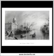 The Custom House, Dublin, Co. Dublin, Ireland. Antique Print, Steel Engraving c. 1840. Online Hot Sale