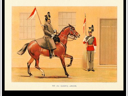 The 16th (Queen s) Lancers, Her Majesty s Army. Antique Print c. 1890. Online Sale