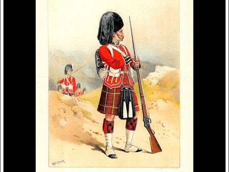 The 79th Queens s Own Cameron Highlanders, Her Majesty s Army. Antique Print c. 1890. Online now