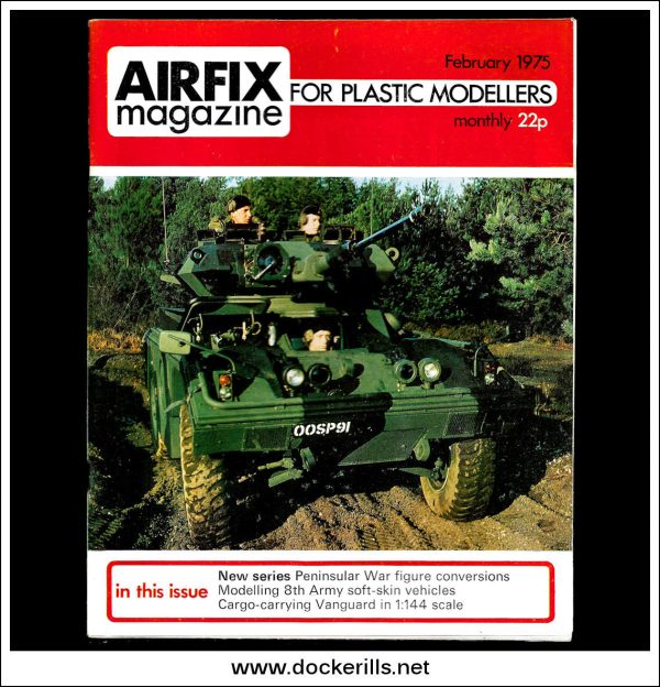 Airfix Magazine, February, 1975. Cover - Scorpion Light Tank. For Cheap