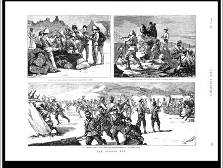 The Afghan War. Antique Print, Wood Engraving, The Graphic Full Page, April 5th, 1879. For Sale