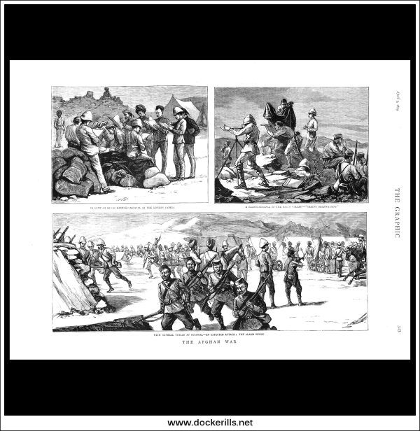 The Afghan War. Antique Print, Wood Engraving, The Graphic Full Page, April 5th, 1879. For Sale