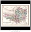 Map Of Somersetshire   Somerset, England. Antique Print, Steel Engraving c. 1846. Online Hot Sale